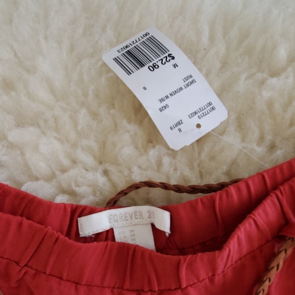 Forever 21 rust short woven belt m hippie boho - Picture 2 of 3